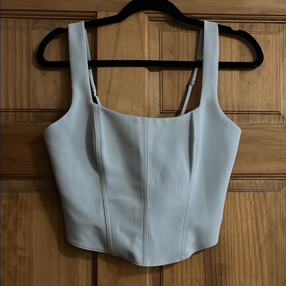 Abercrombie Corset Style Cropped Tank Seafoam Green Color - M